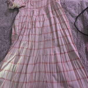 Universal Thread Pink Checkered Maxi Dress